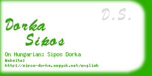dorka sipos business card